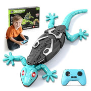 KETIEE RC Wall Crawler Gecko: Wall Climbing Gecko Toy for Kids | Remote Control Climbing Lizard with Led Glow Eyes,Rechargeable Floor Ceiling Crawling Robot Prank Toy,Gift for Boy Girl 3+Yrs