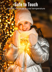 Minetom Twinkle Fairy Lights Plug in, 33ft 100 LEDs USB String Lights | with Remote and Timer, Waterproof 8 Modes for Bedroom Indoor Wreath DIY Wedding Holiday Christmas Decorations, Warm White