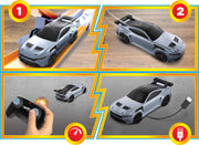 Hot Wheels RC Ford Mustang, Remote-Control Toy Car | 1:64 Scale Booster Button to Race & Stunt On or Off Track, Recharge with USB Cable, Full-Function