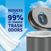 Febreze Odor Fighter, Can Air Freshener, Stick-On Deodorizer for Garbage Cans, Diaper Pails, Works with Scented Bags, Fresh Lemon and Linen & Sky Scents, 2 Holders + 2 Refills