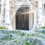 1000 sqft Spider Webs Halloween Decorations with 77 Fake Spiders | Super Stretch Cobwebs for Halloween Indoor and Outdoor Decor