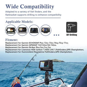 Fish Finder Mount Base, Universal 360° Rotation Ball-Mount Fish Finder Bracket, Nylon & Stainless Steel Electronic Holder for Marine Boat Kayak Pontoon Canoe Helix Garmin, 4*Srews, 4*Nuts