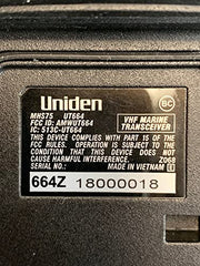 Uniden MHS75 Waterproof Handheld 2-Way VHF Marine Radio, Submersible, Selectable 1/2.5/5 Watt Transmit Power. All USA/International and Canadian Marine Channels.