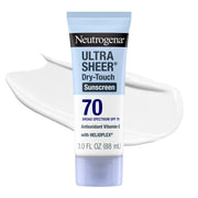 Neutrogena Ultra Sheer Dry Touch Sunscreen Lotion, SPF 70, 3 fl. oz | Broad Spectrum for UVA/UVB Protection, Lightweight, Water-Resistant up to 80 Minutes, Oxybenzone-Free
