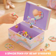 Giggle & Honey® Musical Unicorn Jewelry Box for Girls | Music Boxes for Little Girls, Toddler Jewelry Box for 4 Year Old Kids, Toys for Toddlers, Birthday Gifts for Kids 5-9 Years