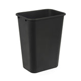 Amazon Basics Rectangular Commercial Office Wastebasket, Easy to Clean, Space-Saving,15.5"L x 11.5"W x 20"H, 10 Gallon, Black