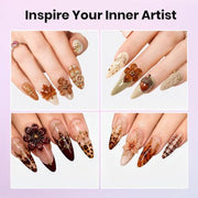 Beetles 3D Gel Nail Art, 30g Clear Solid Builder Nail Gel & Sculpting Pen | 5 in 1 Non-Sticky Hand Sculpting Building 3D Nail, for Beginner DIY UV Nails at Home, Crystal Orb Gifts for Women