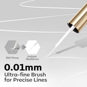 modelones White French Tip Liner Gel Polish 15ml with Precision Brush | High-Pigment Color Nail Art Gel Paint Crisp Swirl Fine Line Design Beginner Friendly Long Lasting Soak Off U V Cure Manicure