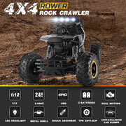 Jiakora RC Cars Remote Control Car 1:12 Off Road Truck, Metal Shell LED Headlights Offroad Monster RC Truck, 4x4 All Terrain Hobby RC Cars Toys for Boys Kids Adults Gifts 8-12