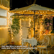 JMEXSUSS 100 LED Globe String Lights Indoor Bedroom, 33ft Fairy Lights | Connectable Warm White Christmas Light Plug in with Remote, 8 Modes Hanging Fairy Lights for Diwali Classroom Room Party Home