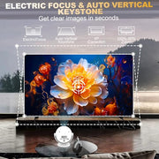 1080P Projector, 400 Lumens Brightness Indoor Outdoor Portable Projector, Cinema Quality Viewing for Home Entertainment