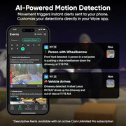 WYZE Window Camera, WiFi Indoor Security Cam, Anti-Glare Color Night Vision