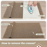 BEQHAUSE Dirt Trapper Door Mat 20" x 32", Non-Slip Washable Doormats, Beige | Entrance Mat Dirt Resistant and Absorbent Welcome Mat, Low Profile Floor Mats for Front Back Door and Entryway