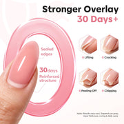 modelones Builder Nail Gel, Builder for Nails Jelly Nude Pink 6 Colors | Fall Hard Strengthener Rubber Base Gel Polish 8-in-One Extension LED Nail Lamp Cured