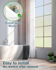 Dwersty Frosted Glass Window Privacy Film Decorative, 17.5" x 78.74"