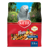 Kaytee Fiesta Parrot Food for Large Birds, 2.5 Pounds | Fun feeding. Bird food with fruits, veggies, grains. Bird seeds, shapes and textures for natural foraging