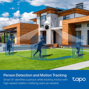 TP-Link Tapo 1080P Outdoor Wired Pan/Tilt Security Camera, C500 | 360° View, Motion Tracking, Works with Alexa & Google Home, Night Vision, Free AI Detection, Cloud & SD Card Storage