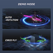 BUSSGO RC Helicopter, Remote Control Helicopter for Kids | with 30Mins Flight(2 Batteries), 7+1 LED Light Modes, Altitude Hold, RC Toys for Boys Girls