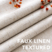 H.VERSAILTEX 100% Blackout Linen Curtains 84" L 2 Panels Natural | Total Black Out Drapes, Room Darkening Thermal Insulated, Grommet, GRS Certified, 52"W x 84"L Each for Bedroom/Living Room