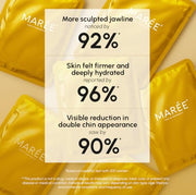 MAREE V Line Lifting Mask - Gold Face Lift Tape & Double Chin Lifting Mask | Collagen mask for neck lifting & tightening, neck wrinkle patches, face lifting tape, chin strap for double chin for women