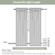 OWENIE White Sheer Curtains 84 inches Long 2 Panels Set for Living Room | Sheer White Curtain for Bedroom, Rod Pocket Light Filtering Sheer Panel Drapes, 2pcs, Each 42" Width x 84" Long