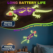 Wall Climbing Gecko RC Toy, Birthday Gifts for Boys 3 4 5 6 7 8+Years Old | Glow in the dark,Low Noise,Stronger suction, Rechargeable toys, Boy Toys for Age 3 Years and Up,Kids Gifts Ages 3-10