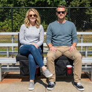 SPORT BEATS Stadium Seats with Back Support Folding Chair for Bleachers | 2.8" Thick Padded Bleacher Chairs, Folding Portable Stadium Seat with Anti-Tip Hooks, Back Support & Shoulder Strap