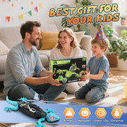 KETIEE RC Wall Crawler Gecko: Wall Climbing Gecko Toy for Kids | Remote Control Climbing Lizard with Led Glow Eyes,Rechargeable Floor Ceiling Crawling Robot Prank Toy,Gift for Boy Girl 3+Yrs