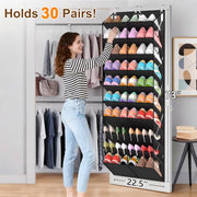 UVIAHOMI 20-30 Pairs Over the Door Shoe Organizer, 10-Tier Door Shoes Rack
