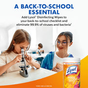 Lysol Disinfecting Wipes, Cleaner, Lemon + Mango + Linen, 80 ct. (4 Pack) | All Purpose Cleaner, Sanitizing, Deodorizing, Apartment Essentials, Back To School Cleaning Supplies, Kitchen & Bathroom Wipe