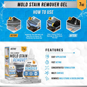 ACTIVE Mold Stain Remover Gel Cleaner Heavy Duty Stain Cleaner for Front Loader Washing Machine Seal, Bathroom Grout, Shower, Caulk - Front Load Washer Cleaning Solution - 7 Fl Oz