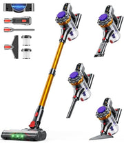 KQAHA Cordless Vacuum Cleaner, 600W 50KPA Vacuum Cleaners for Home, 65Mins Stick Vacuum Cordless with Self-Standing, LED Display & Anti-Tangle, Lightweight Wireless Vacuum for Pet Hair/Carpets/Floors