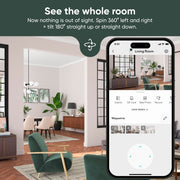 WYZE Cam Pan v3, Indoor/Outdoor Security Camera with 360° Pan/Tilt/Zoom | Vibrant Color Night Vision, IP65-rated, Pan Scan Auto Patrol, 2-way Audio and Privacy Mode, No subscription required.
