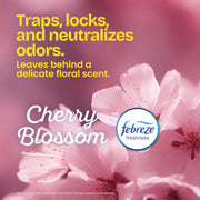 Glad ForceFlex MaxStrength Tall Kitchen Trash Bags, Rip and Tear Resistant, Cherry Blossoms Scented Pink Tall Garbage Bags, Odor Control, Febreze Freshness, 13 Gallon, 90 Count