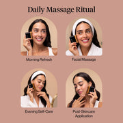 Kitsch Lymphatic Contour Face Brush - Facial Massage Brushes - Black | Hypoallergenic Bristles, Depuffing & Encourage Circulation, Lymphatic Face Brush for Skin Care, Ergonomic Contour Design