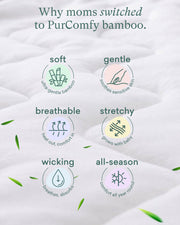 PurComfy Supersoft Bamboo Viscose Sleep Sack, 1.0 TOG Baby Sleeping Bag | Ideal For Sensitive Skin, 2-Way Zipper, All Season Baby Wearable Blanket, Neutral for Boy Girl