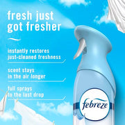 Febreze Air Mist, Air Freshener Spray, Odor Fighting Room Spray, Deodorizer for Home Bathroom Kitchen Office Apartment Dorm Room Classroom, Linen & Sky Scent, 8.1oz (Pack of 2)