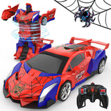 BLUEJAY Transform RC Cars for Boys 3-12, 2.4Ghz Remote Control Car | 1:18 Scale Transforming Robot, One-Button Deformation 360° Rotation Car Toy Gifts for Boys