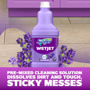 Swiffer WetJet Multi-Purpose Floor Cleaner Solution with Febreze Refill, Hardwood Floor Cleaner, Lavender Scent, 1.25 Liter -42.2 Fl Oz (Pack of 2)