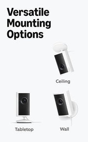 Ring Indoor Cam 2K, Retinal 2K for crisp video, 6x Enhanced Zoom, Night Vision, Home and business security, White