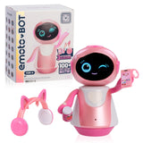 emotoBOT COR-A Interactive Robot Kids’ Toy Touch-and Sound-Responsive Robot | Holiday Stocking Stuffers, Gifts, Presents, Ages 6+, Pink, Movement, LED Face, 100+ Ways to Play