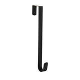 Aeranto Slim Over The Door Wreath Hanger for Front Door, 12" Black 1 Pack | Damage-free wreath holder, Easy to Use and Reusable Door Hook for Christmas, Thanksgiving, Halloween and Daily Décor