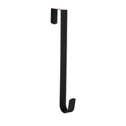 Aeranto Slim Over The Door Wreath Hanger for Front Door, 12" Black 1 Pack | Damage-free wreath holder, Easy to Use and Reusable Door Hook for Christmas, Thanksgiving, Halloween and Daily Décor