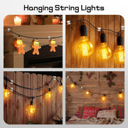 KGROTE 60Pcs Christmas Light Clips, Hooks for Outdoor String Lights Clips, Adhesive Cord Organizer Hooks, Sticky Wire Holder for Hanging Christmas Lights, Wall Cable, Fairy Lights (Clear, Small)