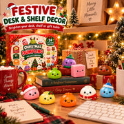 Squishy Advent Calendar 2026, 24-Day Christmas Gift with Mini Squishies (F) | Enjoy 24 days of Christmas surprises with soft mini squishies, festive characters, and a colorful gift box.