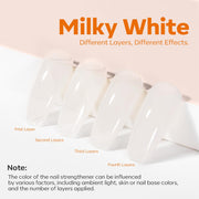Modelones Nail Strengthener and Growth, Milky White Nail Polish Hardener | Extra Strong and Growth Fall Nail Repair Natural Strengthening Polish Concealer Foundation Nail Stuff Toenails Gifts 15ml