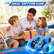 Remote Control Car, RC Cars Toys for Kids Ages 6-12, 2.4GHz RC Stunt Truck with 360° Double-Sided Flips, 4WD Off-Road Racing, Christmas Birthday Gifts for 3 4 5 6 7 5-7 6-8 8-10 Year Old Boys Girls