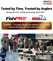 [FishPRO® 2026 Upgrade] NO.1 HD 1080P Underwater Fishing Camera 7'' IPS- w/10,000mAh (Ease to Use) N/DVR Ice Fishing Camera, Fish Finder Camera for Ice Lake Boat Fishing w/USB-C, LED+IR, 82ft