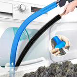 PetOde 2Pcs Dryer Vent Cleaner Kit Universal Vacuum Hose Attachment & Brush | Blue Upgraded Flexible Hose for Smooth Airflow Without Whistling Noise, Fits Most Vacuums for Deep Cleaning