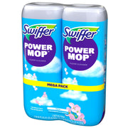 Swiffer PowerMop Liquid Floor Cleaner Refills, Solution for Power Mop, Fresh Scent, 2 Count Mopping Fluid Replacement Bottle, Spray Mops Cleaning Juice, No Bucket Needed, Multi-Surface and Wood